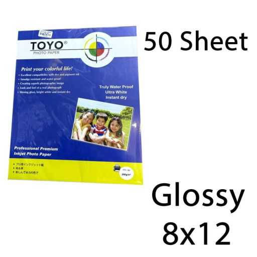 8x12 Glossy TOYO photo paper 50 sheet