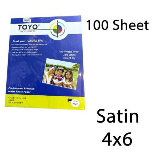 4x6 Satin TOYO photo paper 100 sheet